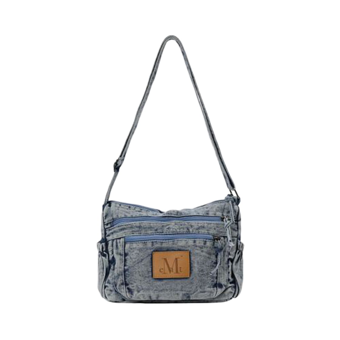 P00000NG_D MUCENT Stone Washing Denim Cross Bag Denim