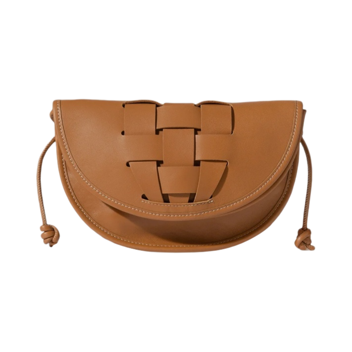 WBS22LLUN002 Hereu Lluna Interwoven Front Detail Crossbody Bag Bark