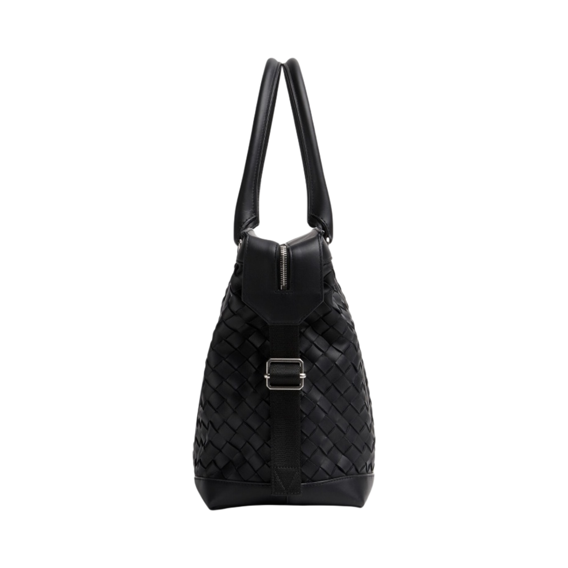 보테가 베네타 인트레치아토 지퍼 토트백 블랙(Bottega Veneta Intrecciato Zipped Tote Black) - 2