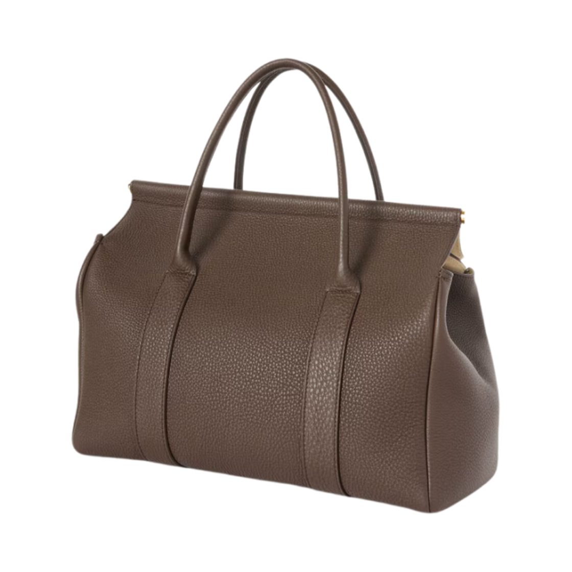 로로 피아나 그레인드 카프스킨 룸 백 L32 다크 초콜릿 리코리스 선 골드(Loro Piana Loom bag L32 in Grained Calfskin Dark Chocolate Liquorice Sun Gold) - 2