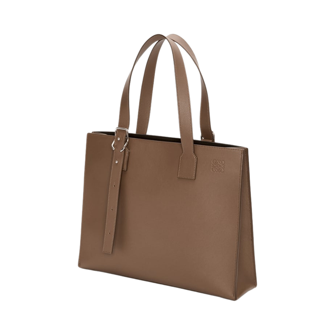 로에베 버클 호라이즌탈 토트 인 클래식 카프스킨 윈터 브라운(Loewe Buckle Horizontal Tote in Classic Calfskin Winter Brown) - 2