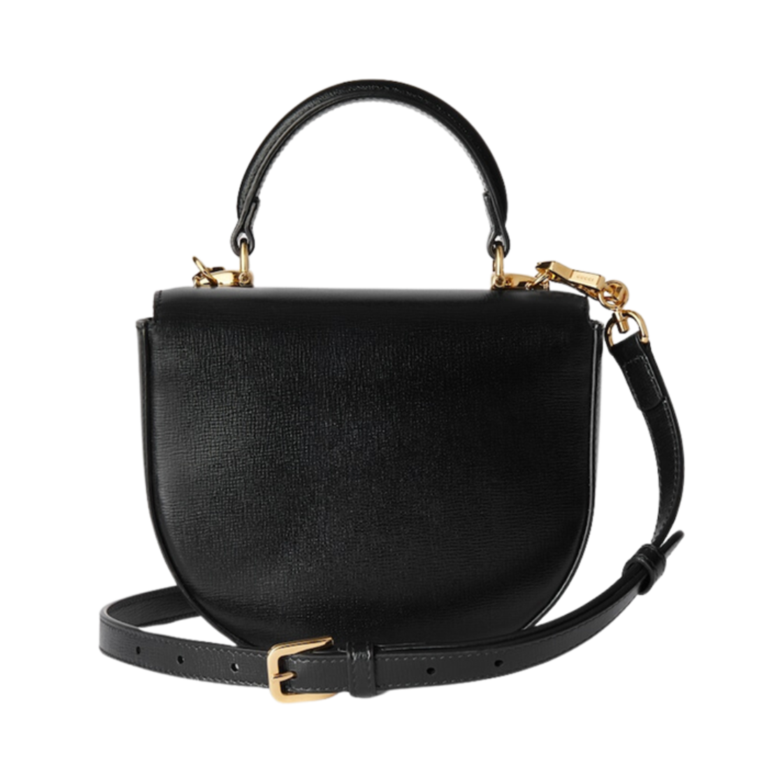 구찌 홀스빗 1955 미니 탑 핸들백 블랙 레더(Gucci Horsebit 1955 Mini Top Handle Bag Black Leather) - 3