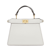 Fendi Peekaboo Iseeu Padded Nappa Leather Petite Bag White