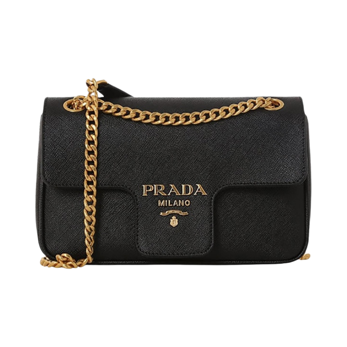 1BD193-2BA7-F0002 Prada Saffiano Leather Crossbody Bag Black