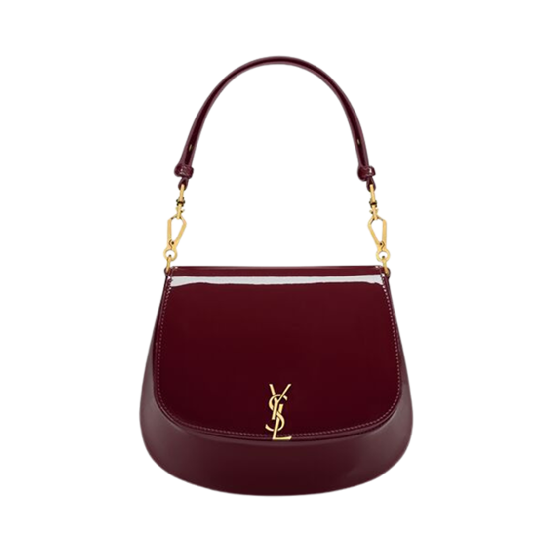 생로랑 볼테르 탑 핸들 페이턴트 레더 다크 레드 와인(Saint Laurent Voltaire Top Handle in Patent Leather Dark Red Wine)