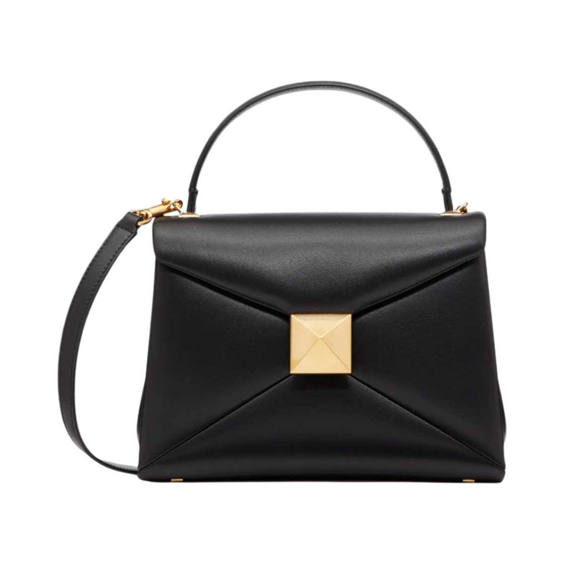 발렌티노 나파 레더 스몰 원 스터드 핸드백 블랙(Valentino Small One Stud Handbag in Nappa Leather Black) - 1