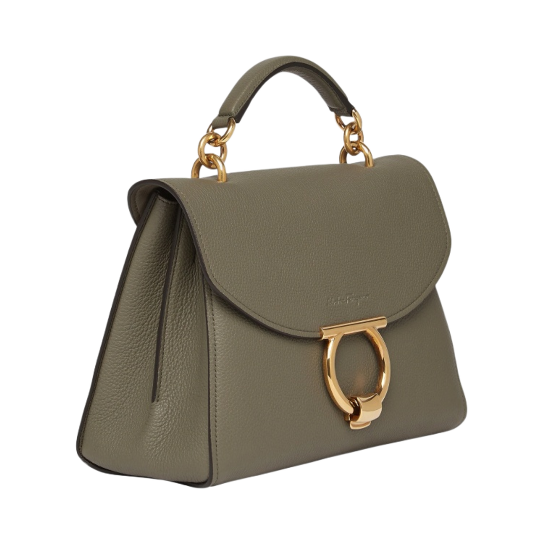 페라가모 스몰 간치니 탑 핸들백 올리브 그린(Ferragamo Small Gancini Top Handle Bag Olive Green) - 2