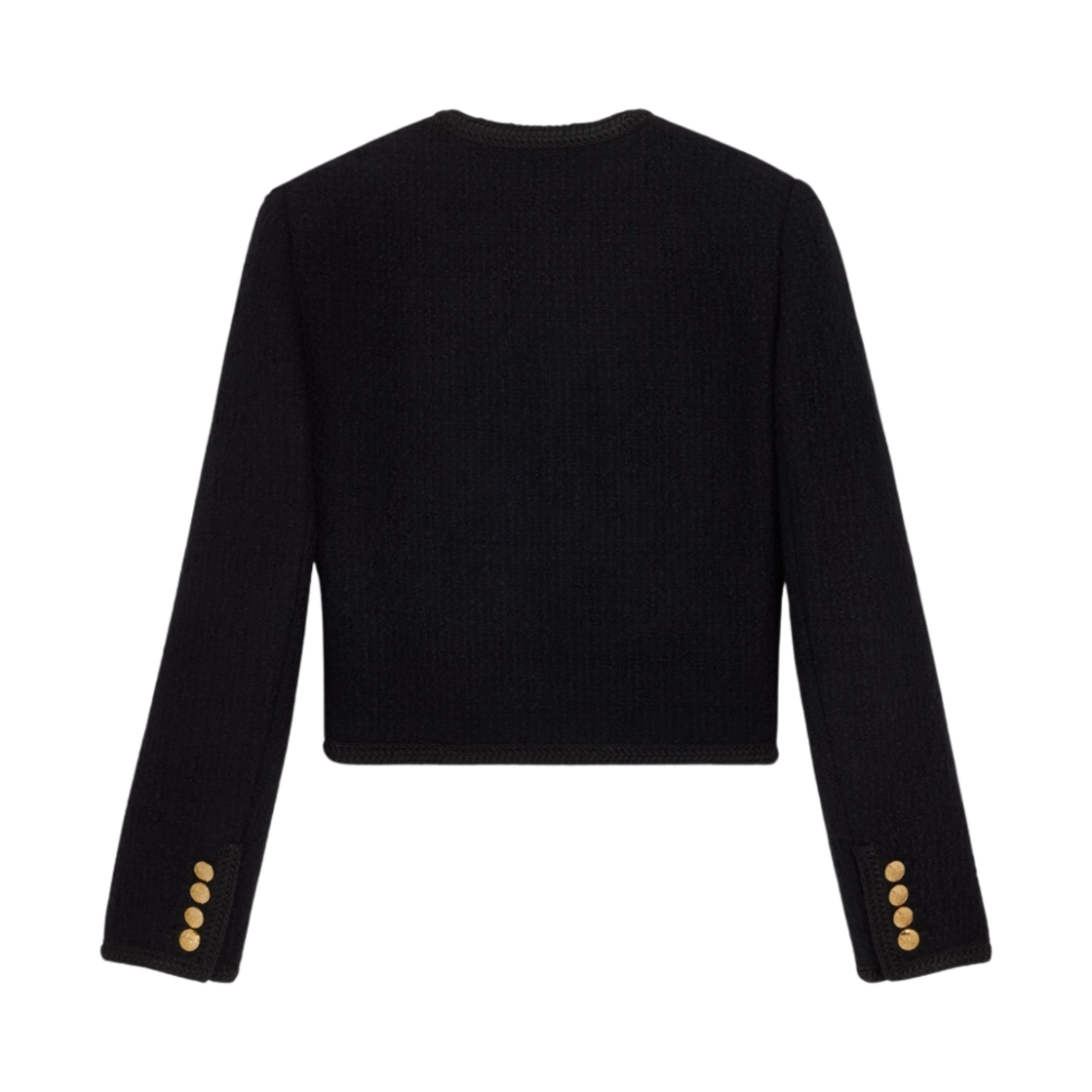 (W) 셀린느 부클레 나테 샤세르 자켓 블랙((W) Celine Chasseur Jacket in Boucle Natte Black) - 2