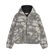 Stussy Work Jacket Camo Canvas Needlepunch Woodland Camo