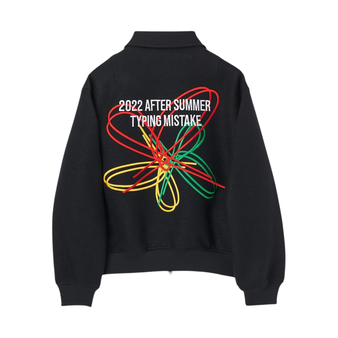 2202TMBL003UBK Typing Mistake 22 After Summer Embroidery Blouson Black