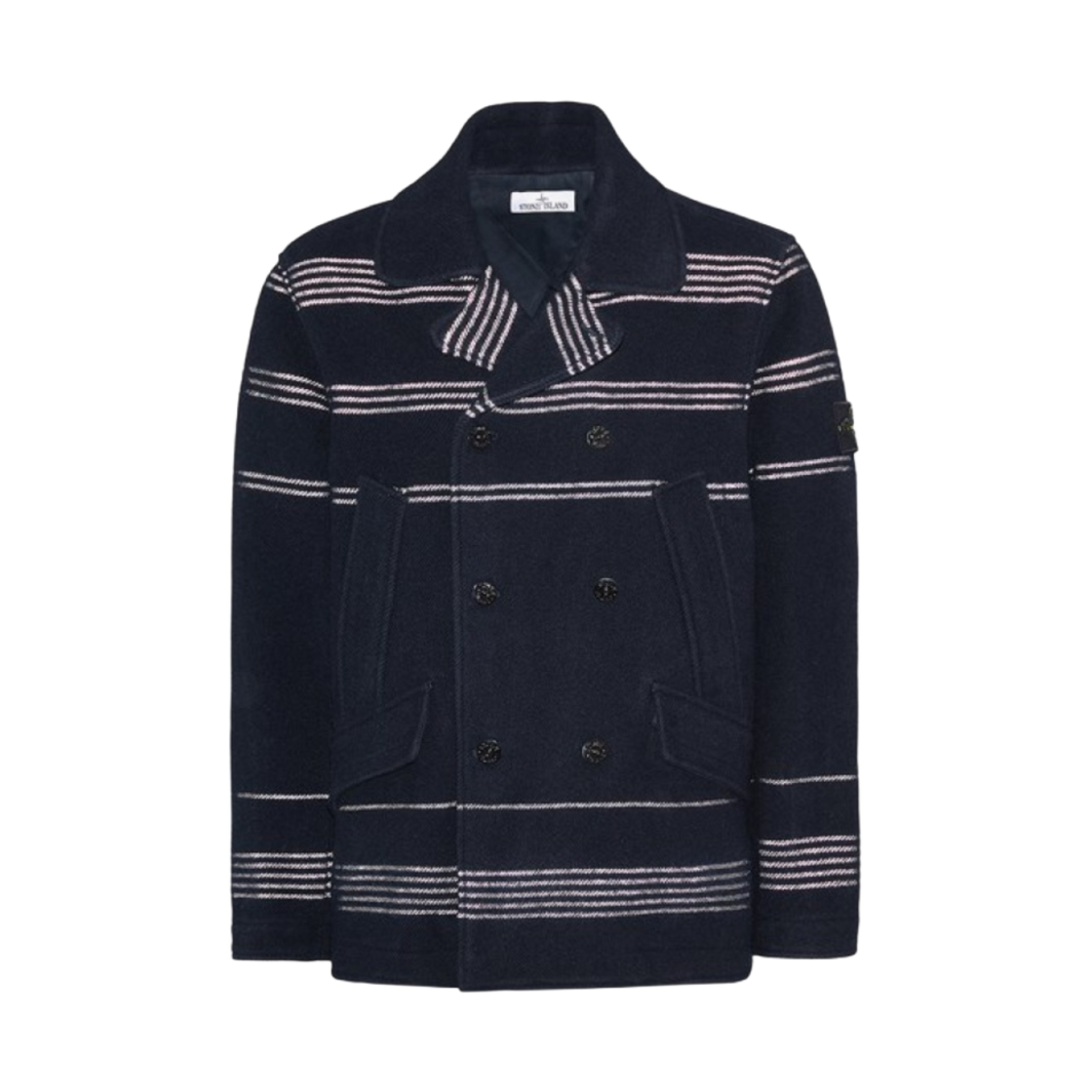 스톤 아일랜드 42952 파노 밀리테어 + 라이 리플렉티브 자켓 네이비 블루 - 22FW(Stone Island 42952 Panno Militare + Righe Reflective Jacket Navy Blue - 22FW) - 1