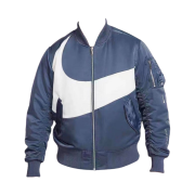 Nike NSW Therma-Fit Big Swoosh Reversible Bomber Jacket Thunder Blue - Asia
