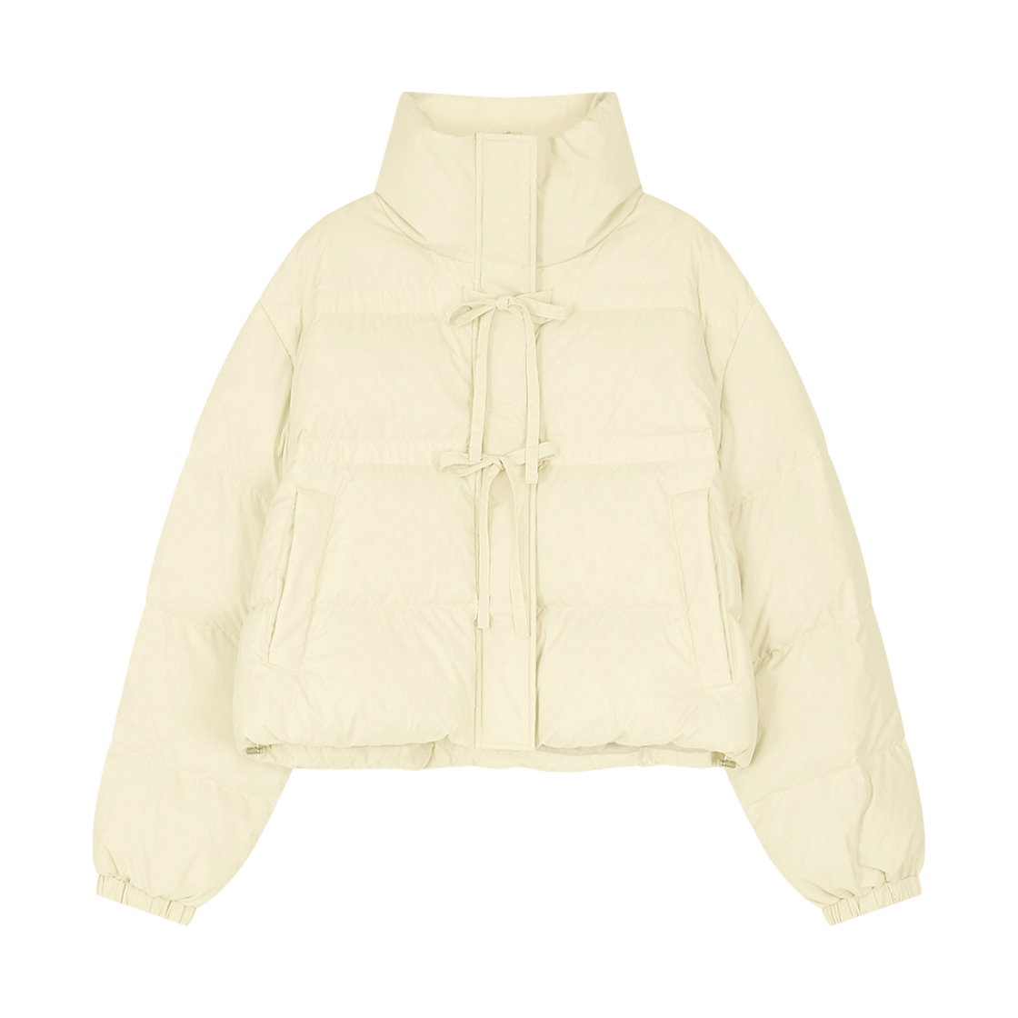 마가린핑거스 리본 셔링 패딩 라이트 블루 | Margarin Fingers