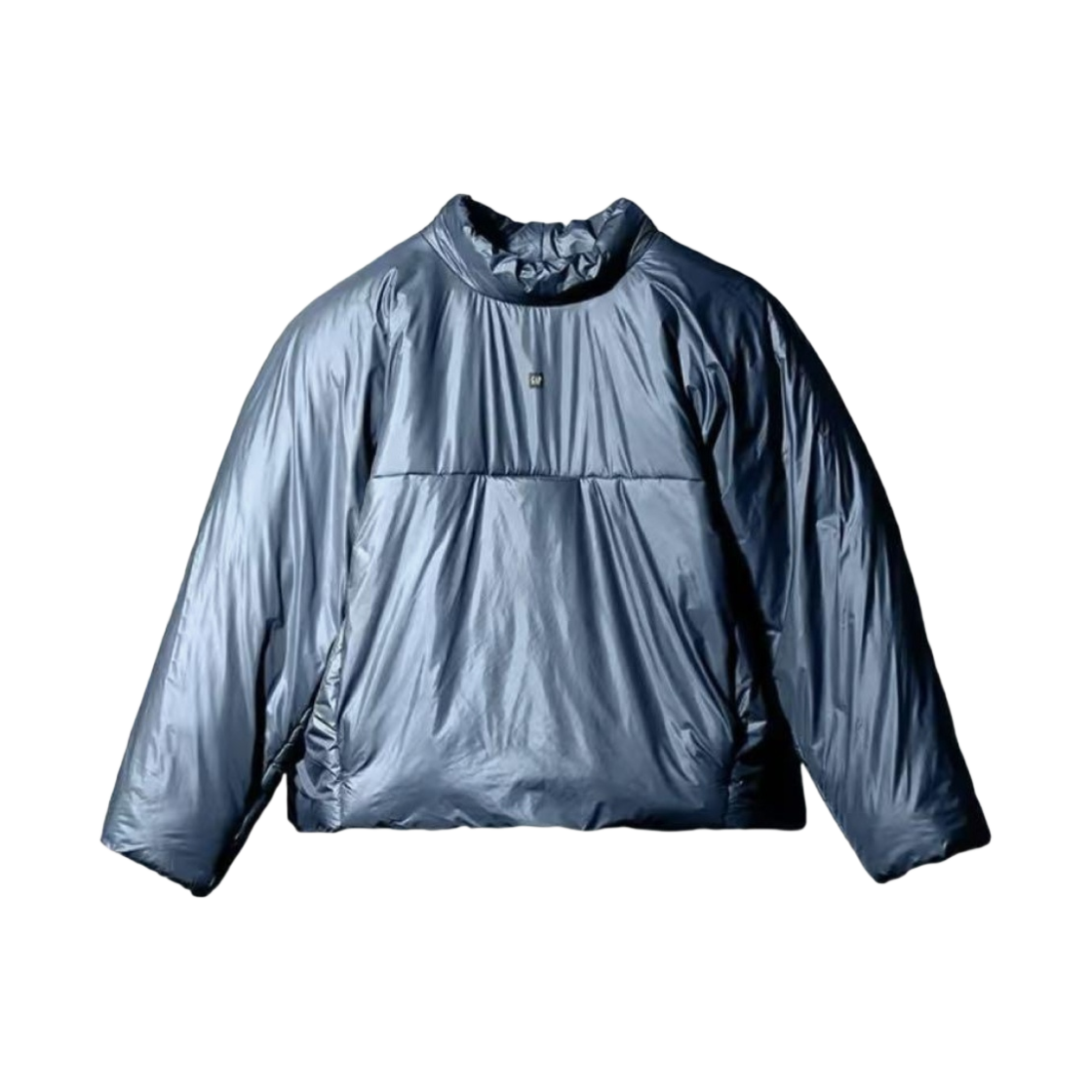 471327-02 Yeezy Gap Engineered By Balenciaga Mock Neck Pullover Puffer Blue