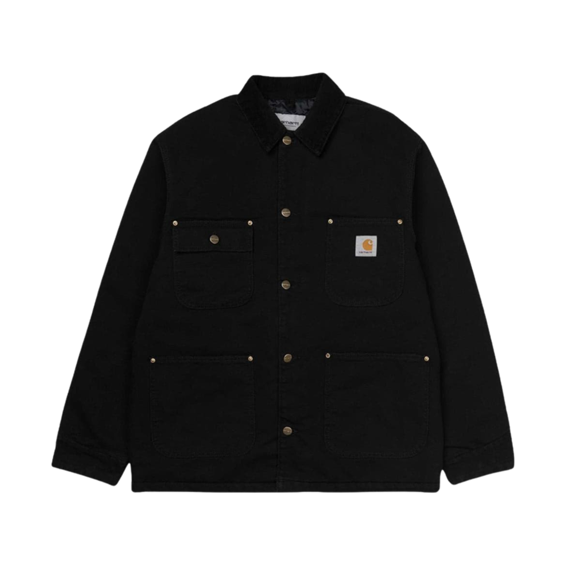 칼하트 WIP 디어본 캔버스 OG 초어 코트 블랙 에이지드 캔버스 - 윈터(Carhartt WIP Dearborn Canvas OG Chore Coat Black Aged Canvas - Winter) - 1