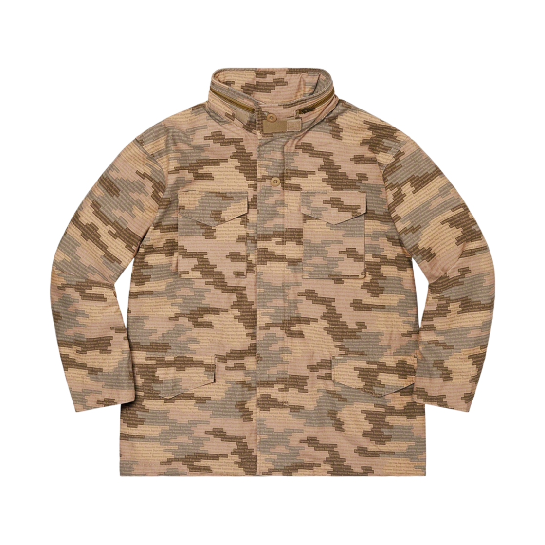 슈프림 로고 카모 M-65 자켓 탄 - 21SS | Supreme | KREAM