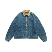 Kapital 11.5 oz. Denim Bone Lining Reversible Zip Up Work Jacket Indigo