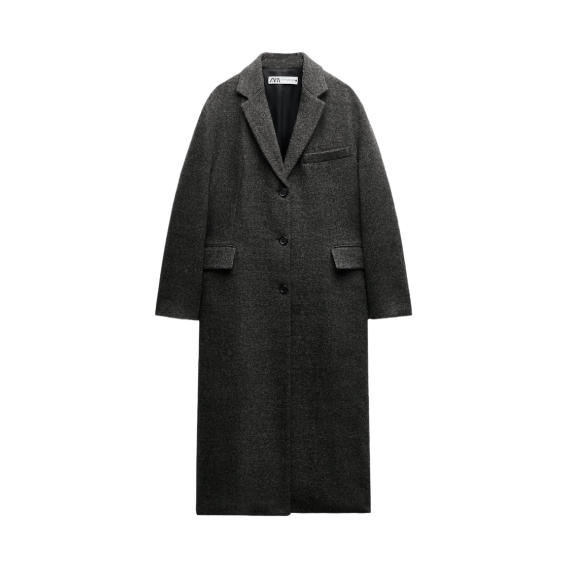 (W) 자라 ZW 100%  울 코트 그레이((W) Zara ZW 100% Wool Coat Grey)