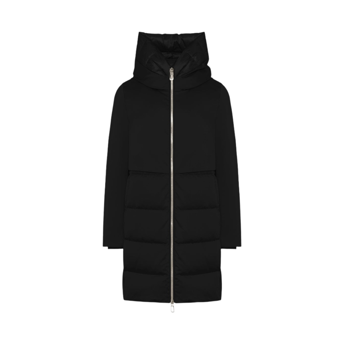 (W) 두노 벌룬 M 테크니컬 사틴 퀼티드 다운 자켓 블랙((W) Duno Ballon M Quilted Down Jacket in Technical Satin Black)