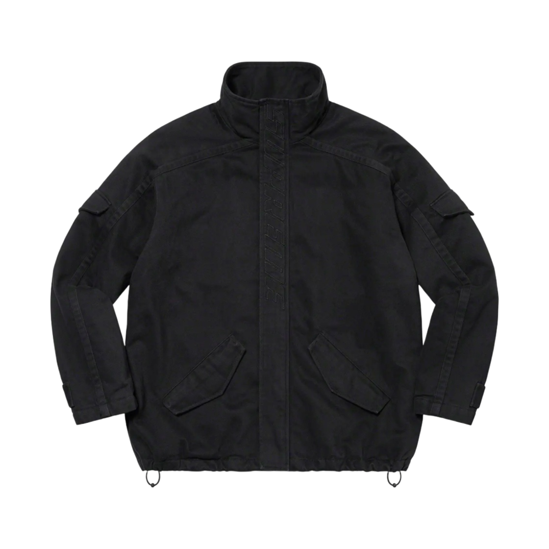 슈프림 브러쉬드 트윌 집 자켓 블랙 - 22FW(Supreme Brushed Twill Zip Jacket Black - 22FW) - 2