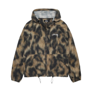 Stussy Fur Print Beach Shell Jacket Brown