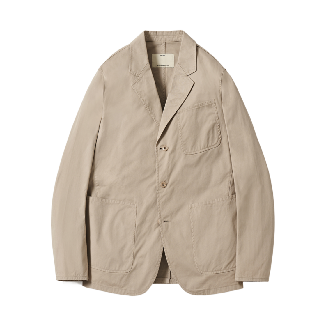 포터리 워시드 스포츠 자켓 카야누 코튼 빈티지 치노 클로스 리질리언트 피니쉬 그레지(Pottery Washed Sports Jacket KAYANU Cotton Vintage Chino Cloth Resilient Finish Grege)