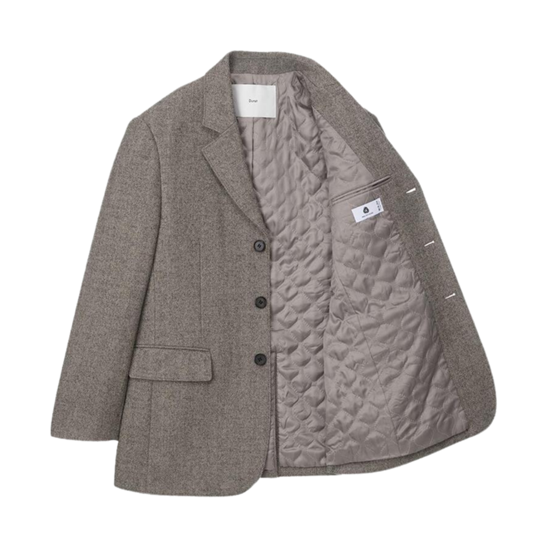 던스트 쓰리 버튼 헤비 울 자켓 베이지 헤링본(Dunst 3 Button Heavy Wool Jacket Beige Herringbone) - 3