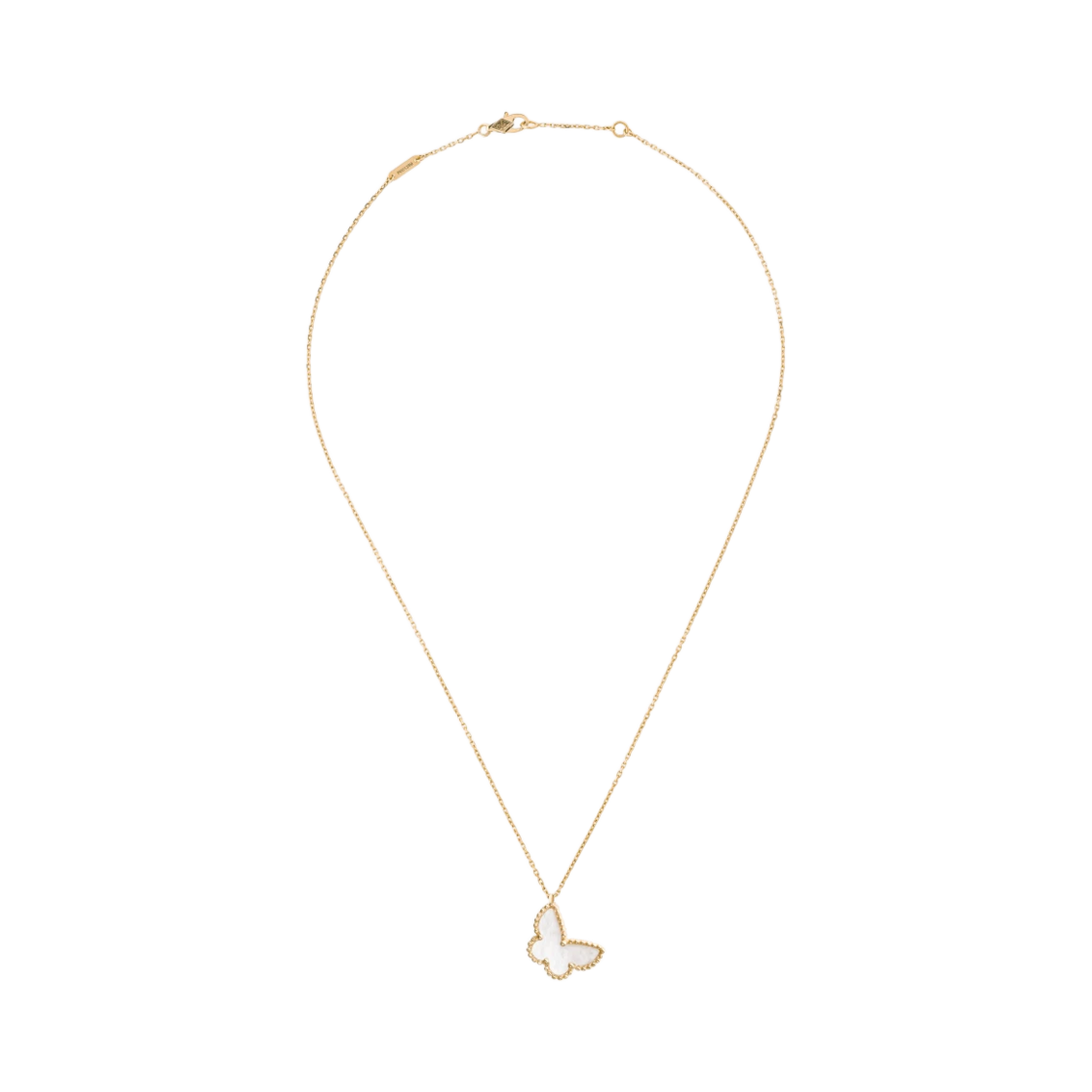 (W) 반 클리프 & 아펠 스위트 알함브라 버터플라이 펜던트 옐로우 골드 마더 오브 펄((W) Van Cleef & Arpels Sweet Alhambra Butterfly Pendant Yellow Gold Mother of Pearl)