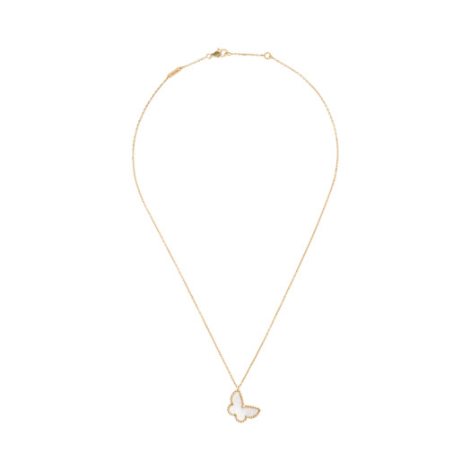 VCARF69300 (W) Van Cleef & Arpels Sweet Alhambra Butterfly Pendant Yellow Gold Mother of Pearl