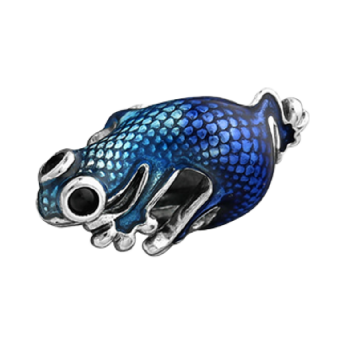 792701C01 (W) Pandora Metallic Gecko Charm Sterling Silver Blue