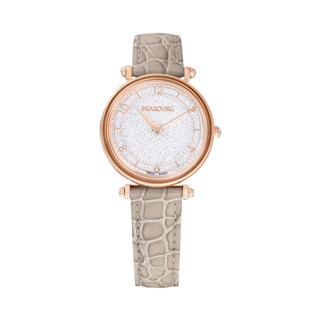 (W) 스와로브스키 크리스탈린 원더 워치 베이지 로즈 골드((W) Swarovski Crystalline Wonder Watch Beige Rose Gold)