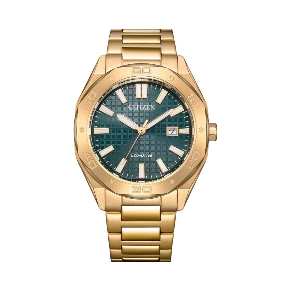 시티즌 에코드라이브 젠츠 41mm 스테인리스 스틸 그린 로즈 골드(Citizen Eco-Drive Gents 41mm Stainless Steel Green Rose Gold)