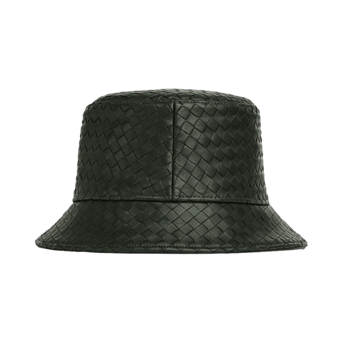 687343VZQO53350 Bottega Veneta Intrecciato Leather Bucket Hat Dark Green