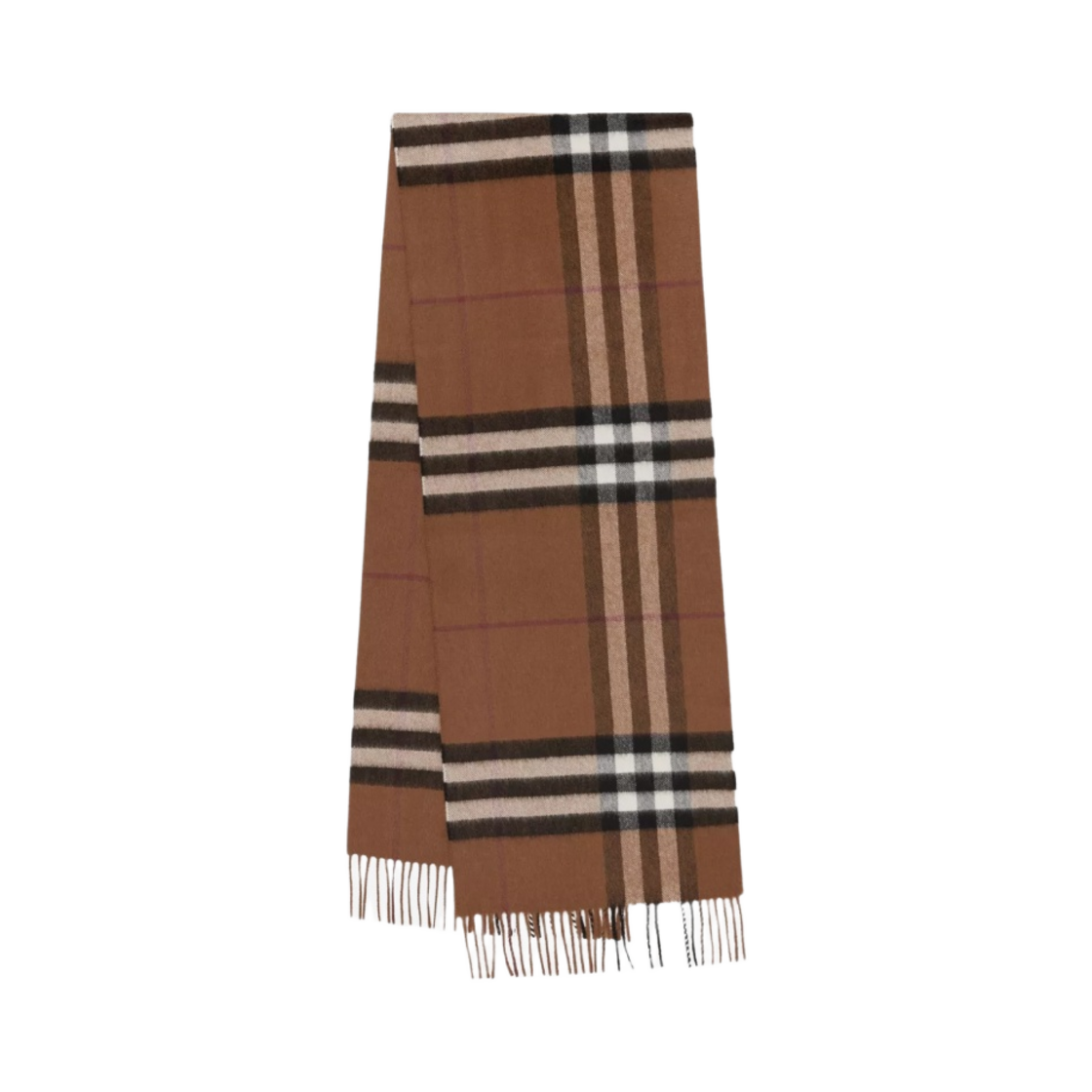 8037147 Burberry Classic Check Cashmere Muffler Birch Brown