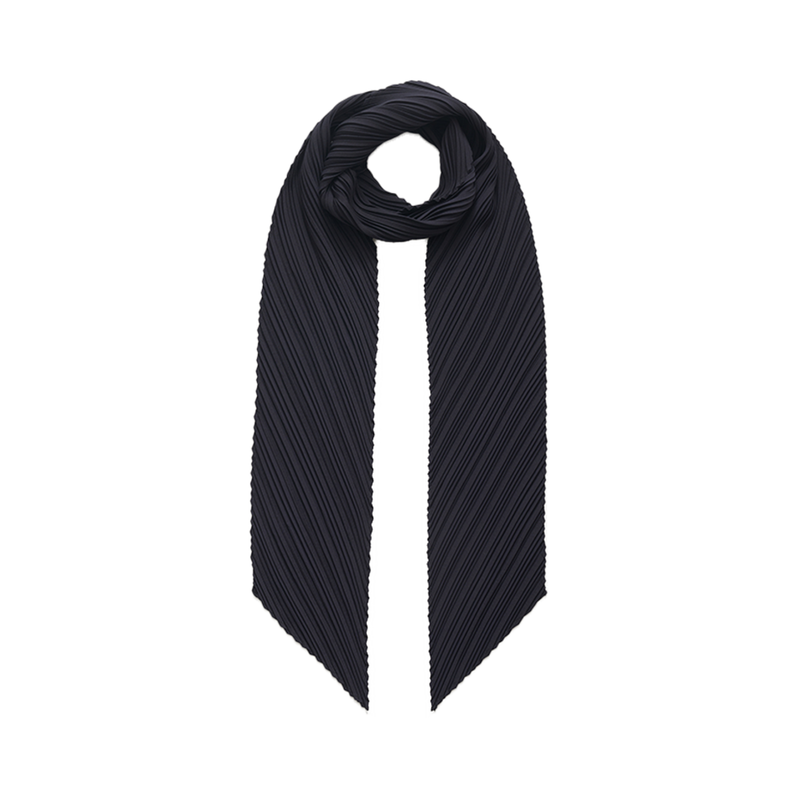 파르벵 플리츠 스카프 다크 네이비(FARVEN Pleats Scarf Dark Navy)