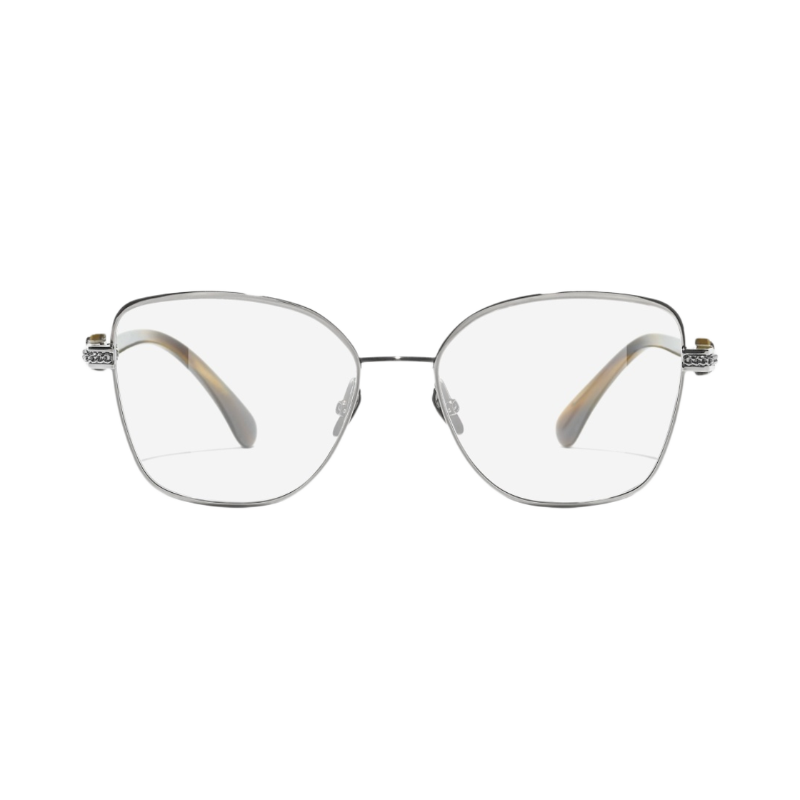 샤넬 버터플라이 프레임 메탈 & 실버 톨토이즈(Chanel Butterfly Eyeglasses Metal & Silver Tortoise) - 1