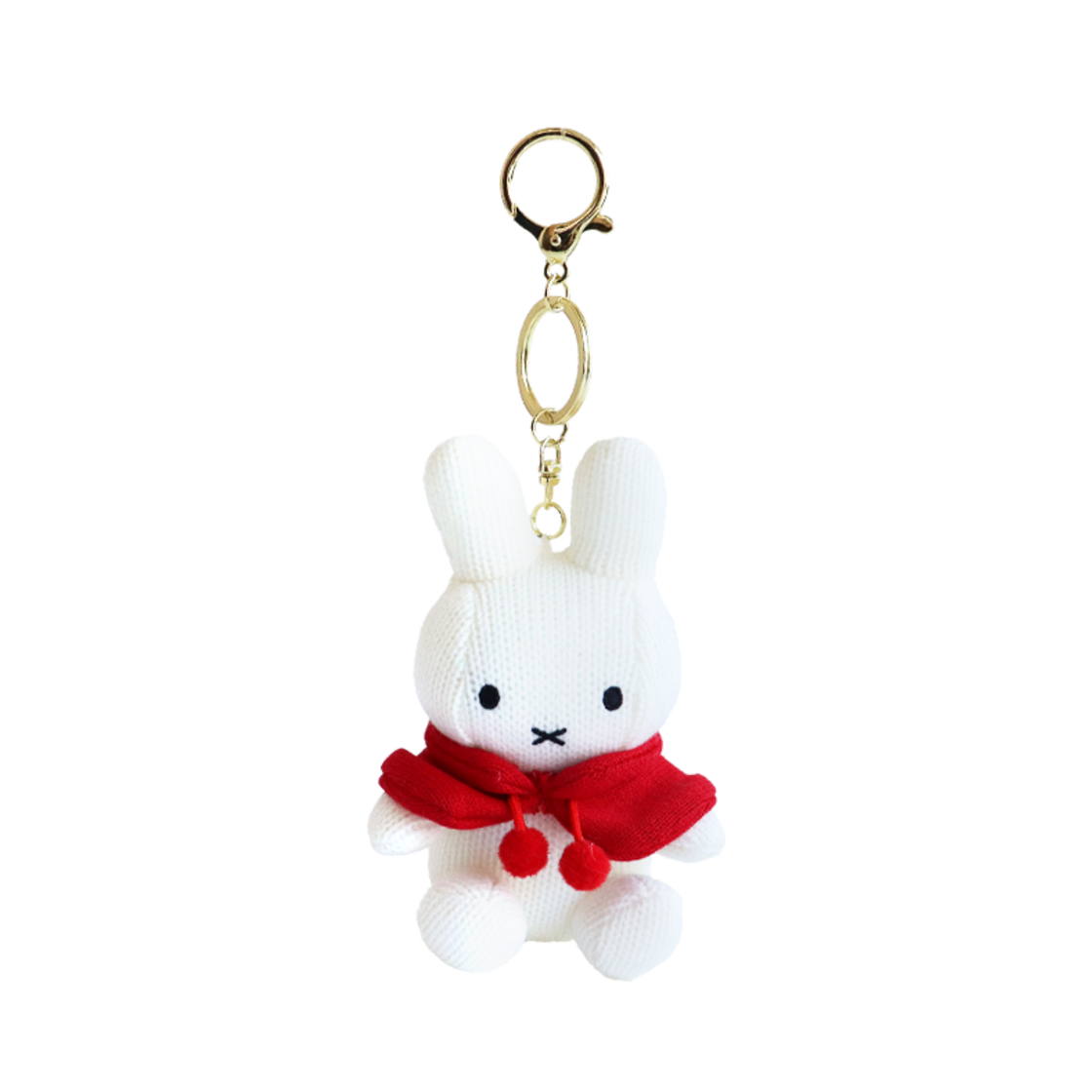 2793-50 Many a Little Knit Cloak Miffy Key Ring White