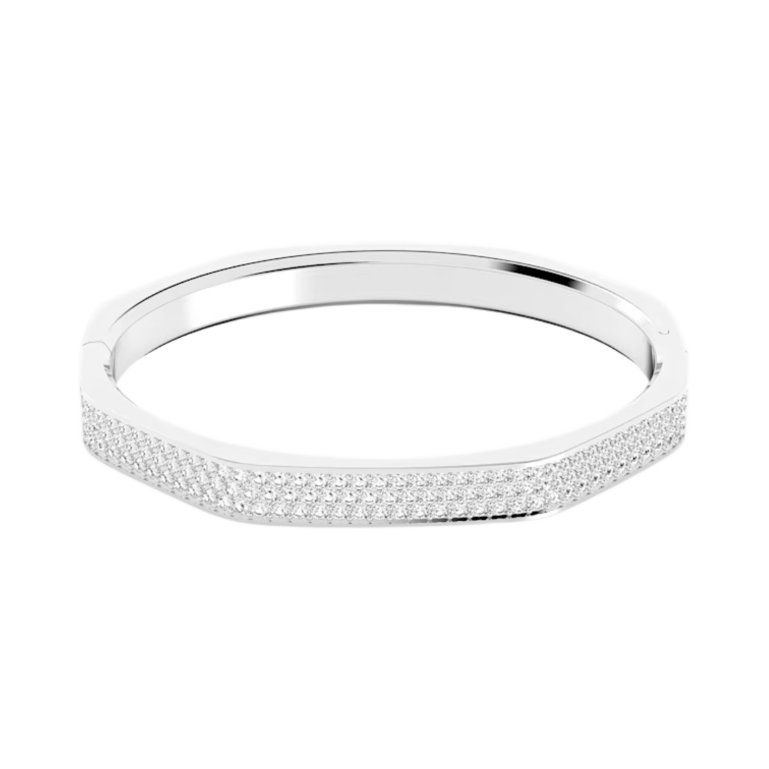 (W) 스와로브스키 덱스테라 뱅글 화이트 로듐 플래팅((W) Swarovski Dextera Bangle White Rhodium Plated) - 1