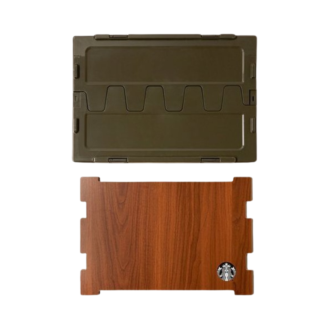 스타벅스 x 트레이더스 캠핑 박스 브라운 그린(Starbucks x Traders Camping Box Brown Green) - 2