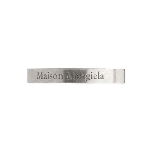 SM1UQ0080SV0158951/P8574951 Maison Margiela Logo Ring Palladium