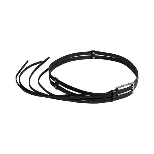 ML250LBT01MBLKF MELLOW Biscuit Buckle Double Hole Belt Black