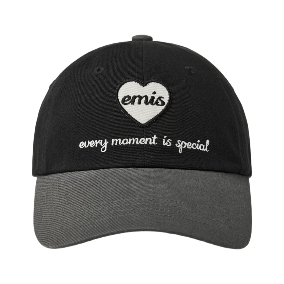 이미스 하트 와펜 톤 온 톤 볼캡 블랙(Emis Heart Wappen Tone On Tone Ball Cap Black) - 1