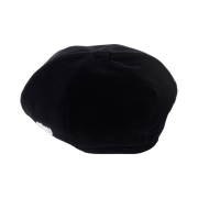 (W) Miu Miu Velvet Hat Black White
