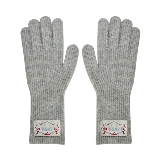 MF24710GV001MGYFR Margarin Fingers Finger Hole Knit Gloves Grey