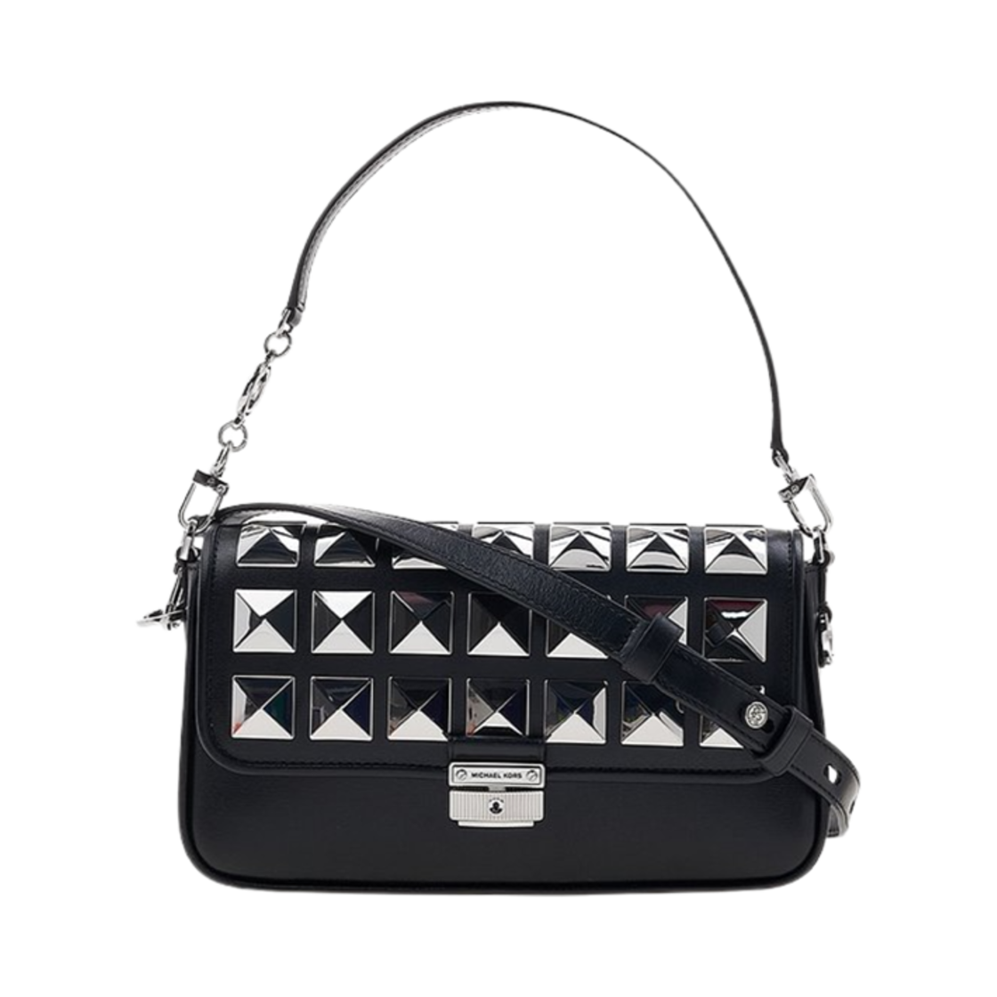 30H1S2BL0L001 Michael Kors Stud Leather Shoulder Bag Black
