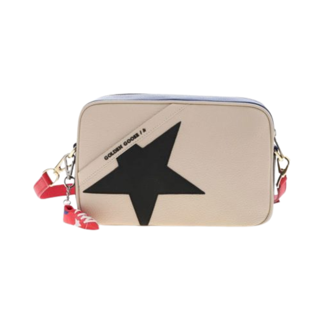 GWA00101-A000192-80751 Golden Goose Star Crossbody Bag Beige Black