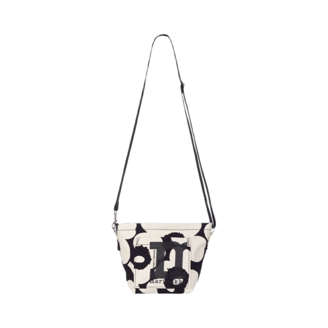 092198-908 Marimekko Mono Mini Crossbody Bag Unikko Cotton Black