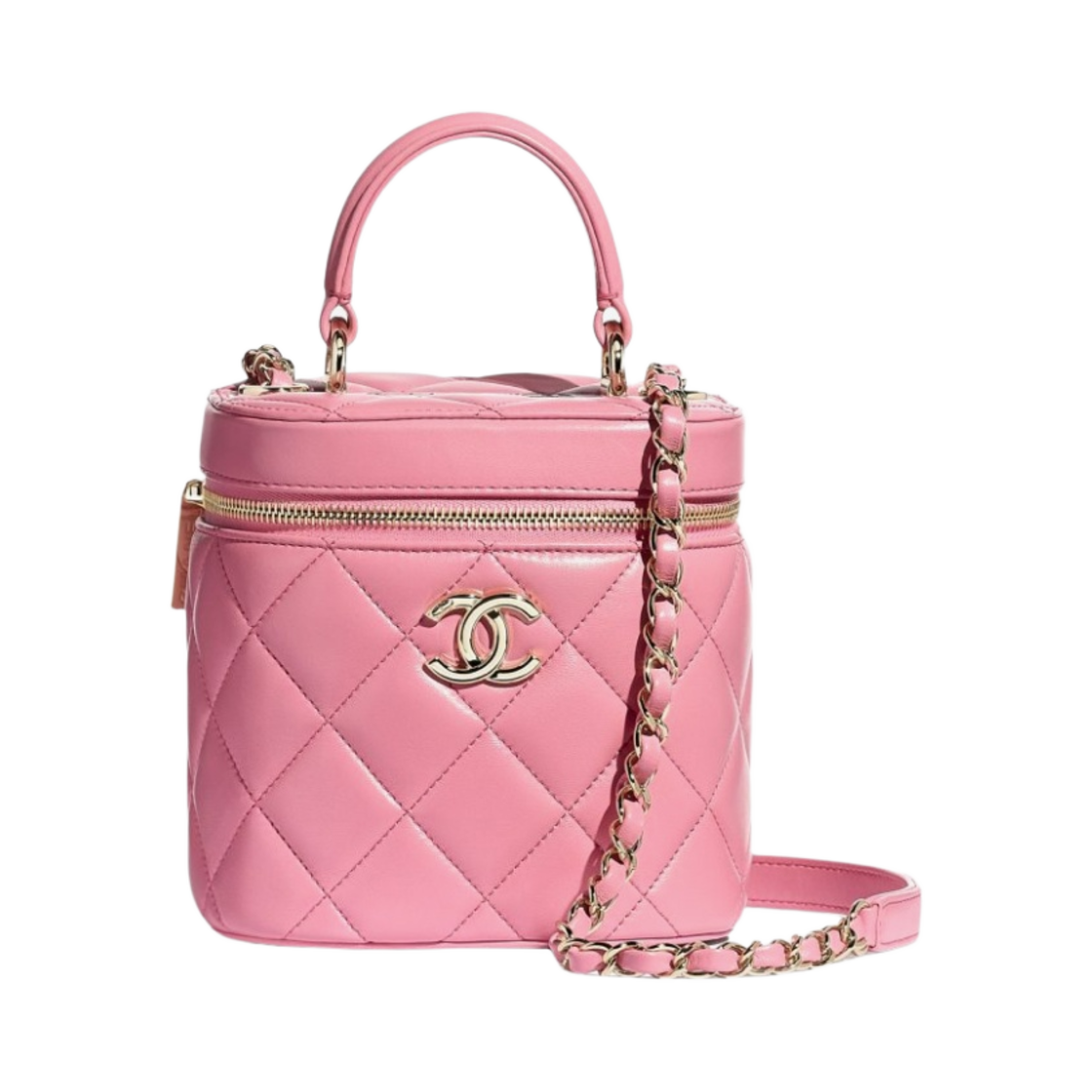 AS1626-Y60767-N7376 Chanel Vanity Case Lambskin & Gold Pink
