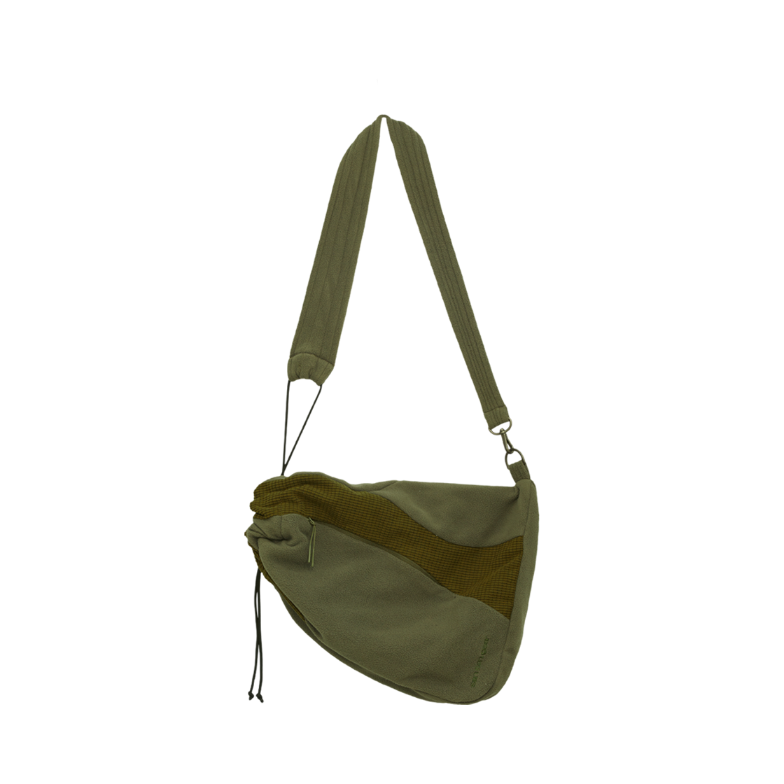 산산기어 플리스 크로스 백 카키(Sansan Gear Fleece Cross Bag Khaki)