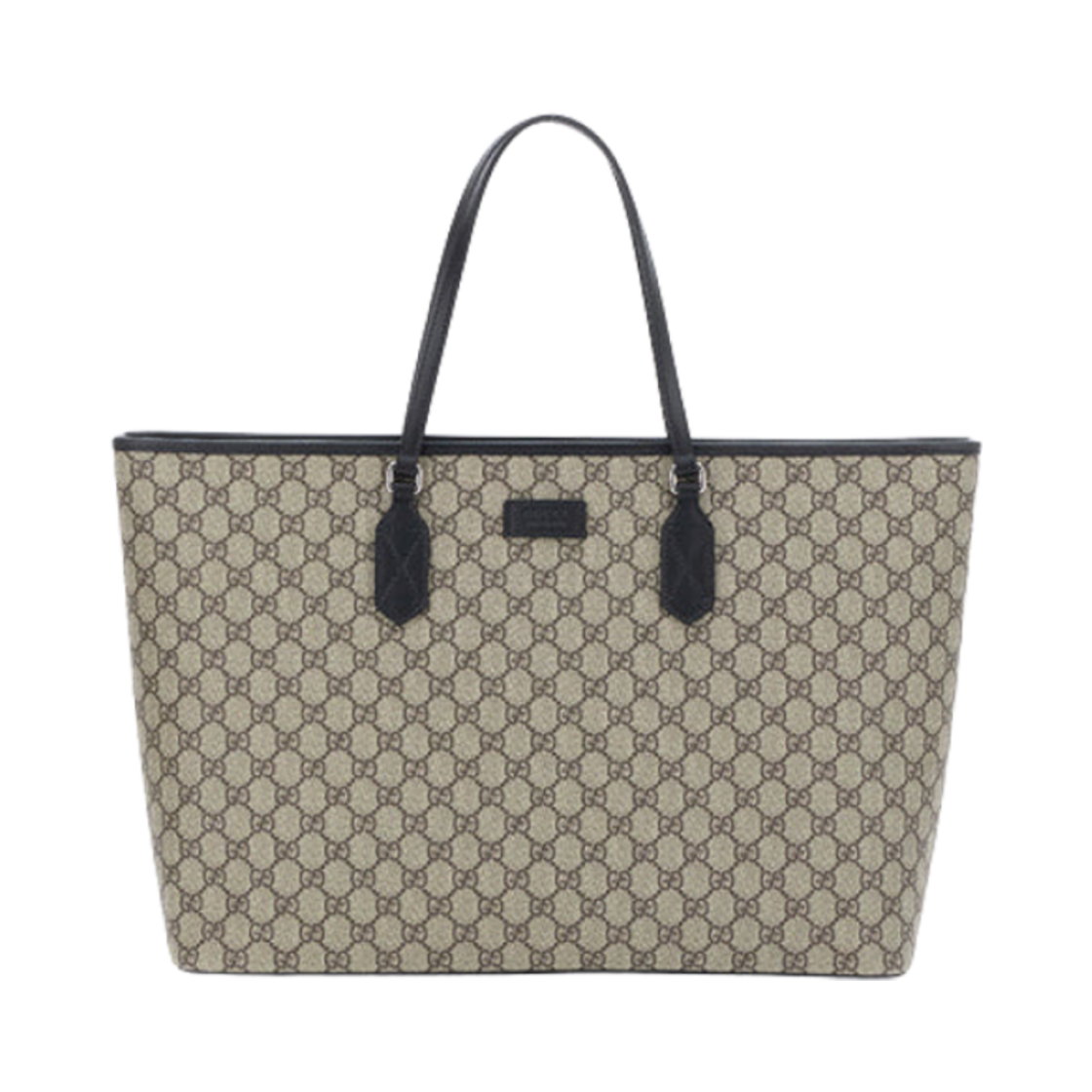 779864-K5RMN-9769 Gucci GG Supreme Canvas Tote Bag Beige Ebony
